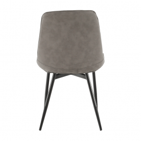 Szék. ekobőr világosszürke/fekete. HAZAL Szék. ekobőr világosszürke/fekete. HAZAL