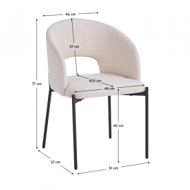 Étkezőszék. bézs/fekete. LONKA Étkezőszék. bézs/fekete. LONKA