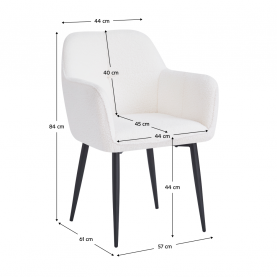 Étkezőszék. fehér/fekete. SENER Étkezőszék. fehér/fekete. SENER