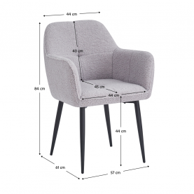 Étkezőszék. szürke/fekete. SENER Étkezőszék. szürke/fekete. SENER