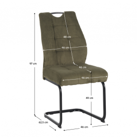 Étkezőszék. zold/fekete. KELMA Étkezőszék. zold/fekete. KELMA