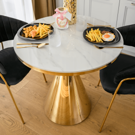 Étkezőasztal. arany/fehér márvány. GREIS TYP 1 Étkezőasztal. arany/fehér márvány. GREIS TYP 1