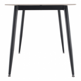 Étkezőasztal. fehér márvány/fekete. 121x71 cm. FLORENC TYP 1