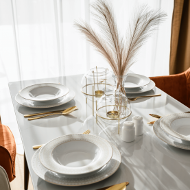 Étkezőasztal. fehér márvány/fekete. 121x71 cm. FLORENC TYP 1