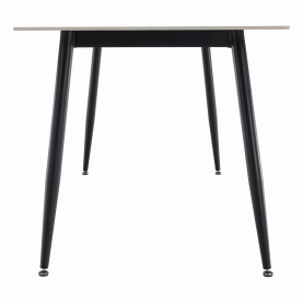 Étkezőasztal. fehér márvány/fekete. 160x80 cm. FLORENC TYP 2