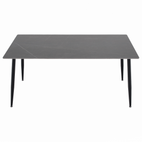 Étkezőasztal. szürke márvány/fekete. 160x80 cm. FLORENC TYP 2