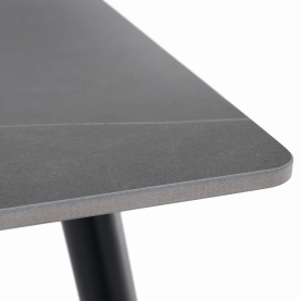 Étkezőasztal. szürke márvány/fekete. 160x80 cm. FLORENC TYP 2