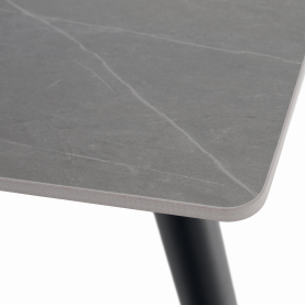 Étkezőasztal. szürke/fekete. 121x71 cm. FLORENC TYP 1