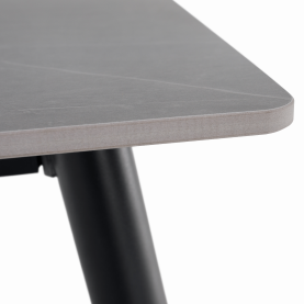 Étkezőasztal. szürke/fekete. 121x71 cm. FLORENC TYP 1