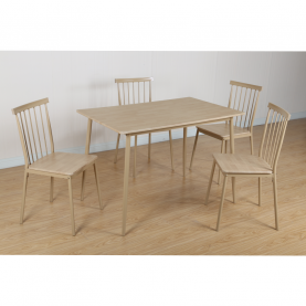 Étkezőgarnitúra 1+4. természetes bükk. SENDO