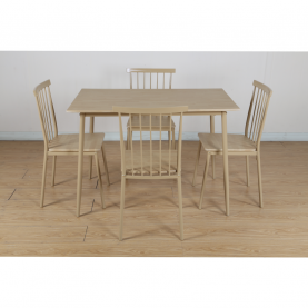 Étkezőgarnitúra 1+4. természetes bükk. SENDO