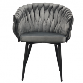 Étkezőszék. sotétszürke Velvet szovet/fekete. BLER