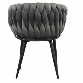 Étkezőszék. sotétszürke Velvet szovet/fekete. BLER