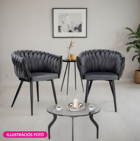 Étkezőszék. sotétszürke Velvet szovet/fekete. BLER
