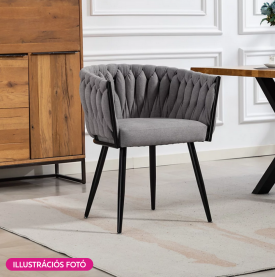 Étkezőszék. sotétszürke Velvet szovet/fekete. BLER