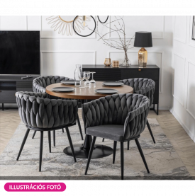 Étkezőszék. sotétszürke Velvet szovet/fekete. BLER