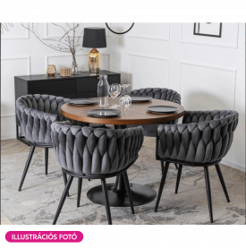 Étkezőszék. sotétszürke Velvet szovet/fekete. BLER