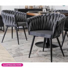 Étkezőszék. sotétszürke Velvet szovet/fekete. BLER
