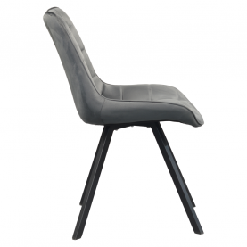 Étkezőszék. sotétszürke Velvet szovet/fekete. SAMIRA