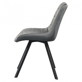 Étkezőszék. sotétszürke Velvet szovet/fekete. SAMIRA