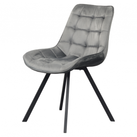 Étkezőszék. sotétszürke Velvet szovet/fekete. SAMIRA
