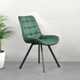 Étkezőszék. sotétzold Velvet szovet/fekete. SAMIRA