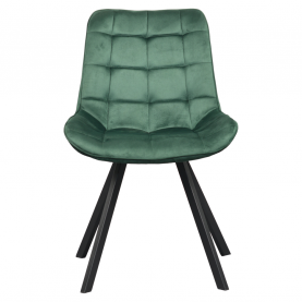 Étkezőszék. sotétzold Velvet szovet/fekete. SAMIRA