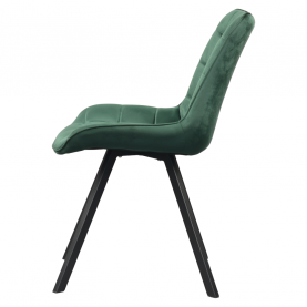 Étkezőszék. sotétzold Velvet szovet/fekete. SAMIRA