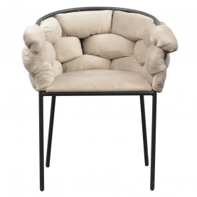 Étkezőszék. szürkésbarna Taupe Velvet szovet/fekete. DOROTA