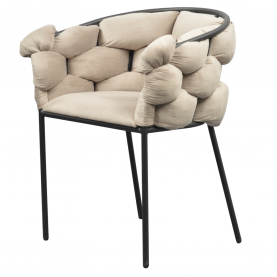 Étkezőszék. szürkésbarna Taupe Velvet szovet/fekete. DOROTA