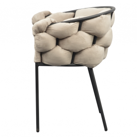 Étkezőszék. szürkésbarna Taupe Velvet szovet/fekete. DOROTA