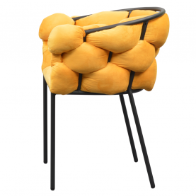 Étkezőszék. sárga Velvet szovet/fekete. DOROTA