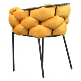 Étkezőszék. sárga Velvet szovet/fekete. DOROTA