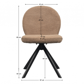 Étkezőszék. világosbarna/fekete. RODIA