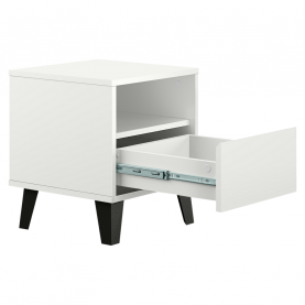 Éjjeliszekrény. fehér. BOGAN NEW 1S