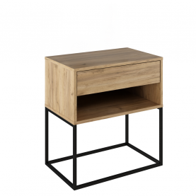 Éjjeliszekrény/kisasztal. artisan tolgy/fekete. ARTI TYP 2