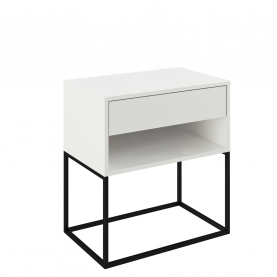 Éjjeliszekrény/kisasztal. fehér/fekete. ARTI TYP 2