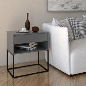 Éjjeliszekrény/kisasztal. grafit/fekete. ARTI TYP 2