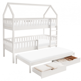 Montessori emeletes ágy pótággyal. fehér. VENITA TYP 1 Montessori emeletes ágy pótággyal. fehér. VENITA TYP 1