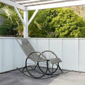 Hintaszék. rattan/fém. szürke. ROKIN Hintaszék. rattan/fém. szürke. ROKIN