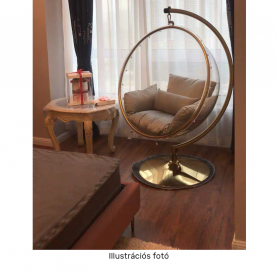 Függő fotel állvánnyal. átlátszó/ezüst/szürke. BUBBLE NEW TYP 3 Függő fotel állvánnyal. átlátszó/ezüst/szürke. BUBBLE NEW TYP 3