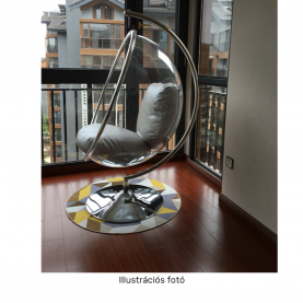 Függő fotel állvánnyal. átlátszó/ezüst/szürke. BUBBLE NEW TYP 3 Függő fotel állvánnyal. átlátszó/ezüst/szürke. BUBBLE NEW TYP 3