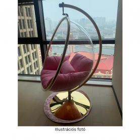 Függő fotel állvánnyal. átlátszó/ezüst/szürke. BUBBLE NEW TYP 3 Függő fotel állvánnyal. átlátszó/ezüst/szürke. BUBBLE NEW TYP 3