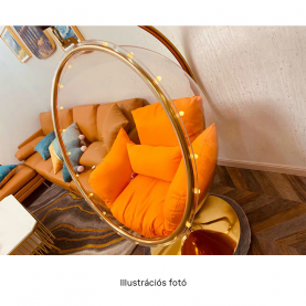 Függő fotel állvánnyal. átlátszó/ezüst/szürke. BUBBLE NEW TYP 3 Függő fotel állvánnyal. átlátszó/ezüst/szürke. BUBBLE NEW TYP 3