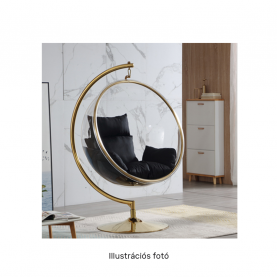 Függő fotel állvánnyal. átlátszó/ezüst/szürke. BUBBLE NEW TYP 3 Függő fotel állvánnyal. átlátszó/ezüst/szürke. BUBBLE NEW TYP 3