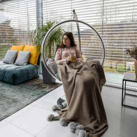 Függő fotel állvánnyal. átlátszó/ezüst/szürke. BUBBLE NEW TYP 3 Függő fotel állvánnyal. átlátszó/ezüst/szürke. BUBBLE NEW TYP 3