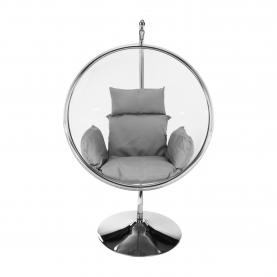 Függő fotel állvánnyal. átlátszó/ezüst/szürke. BUBBLE NEW TYP 3 Függő fotel állvánnyal. átlátszó/ezüst/szürke. BUBBLE NEW TYP 3