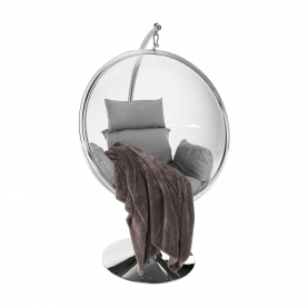 Függő fotel állvánnyal. átlátszó/ezüst/szürke. BUBBLE NEW TYP 3 Függő fotel állvánnyal. átlátszó/ezüst/szürke. BUBBLE NEW TYP 3