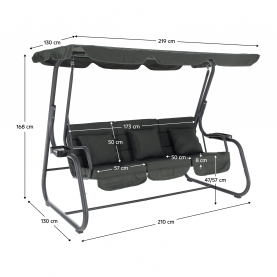 Kerti hinta. sotétszürke. MIJA Kerti hinta. sotétszürke. MIJA