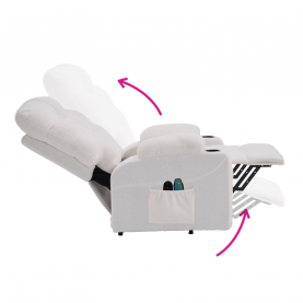 Állítható masszázs fotel. fehér. HUDSON Állítható masszázs fotel. fehér. HUDSON